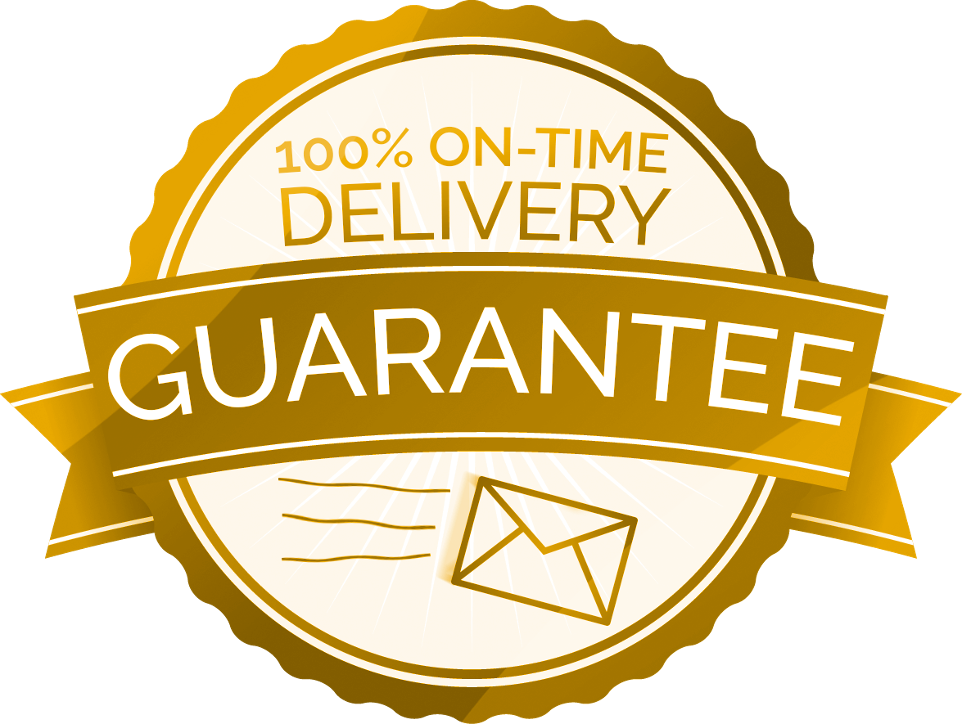 Delivering time. On time delivery. On time delivery guarantee. Instant delivery. 100 Delivery.